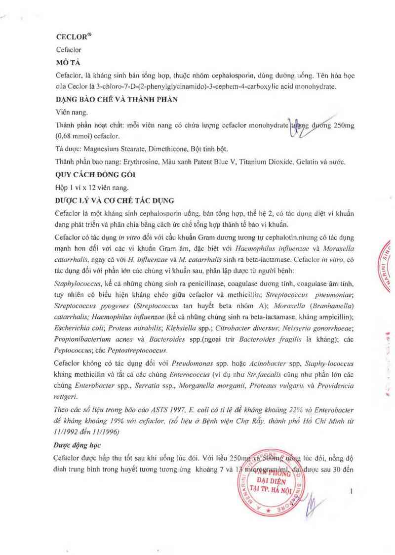 thông tin, cách dùng, giá thuốc Ceclor - ảnh 2