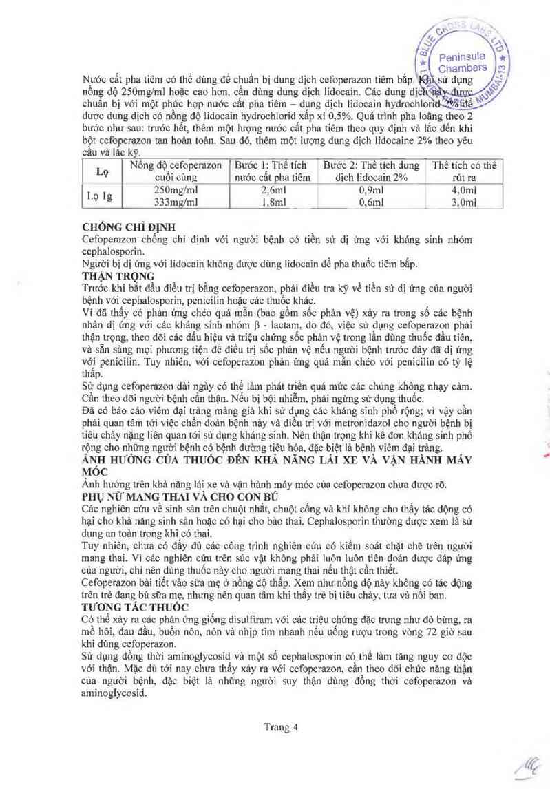 thông tin, cách dùng, giá thuốc Perabact-1000 - ảnh 4