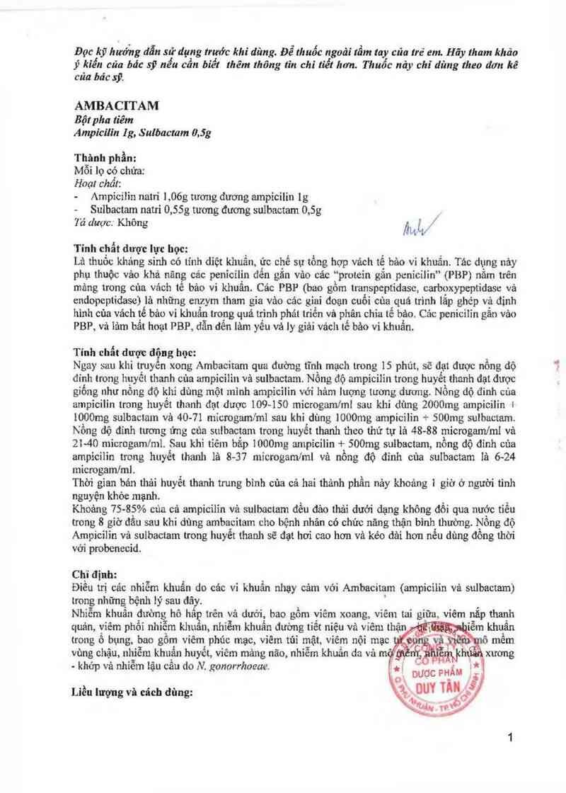 thông tin, cách dùng, giá thuốc Ambacitam - ảnh 3