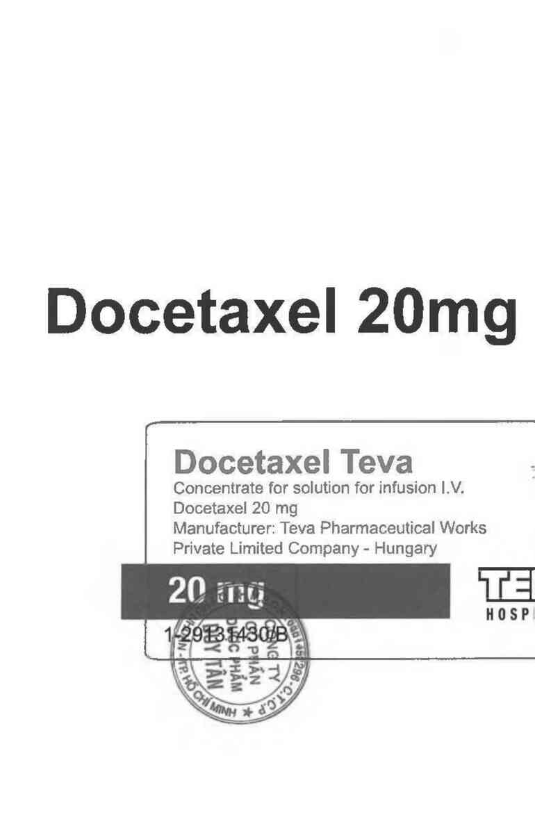 thông tin, cách dùng, giá thuốc Docetaxel 20mg - ảnh 1