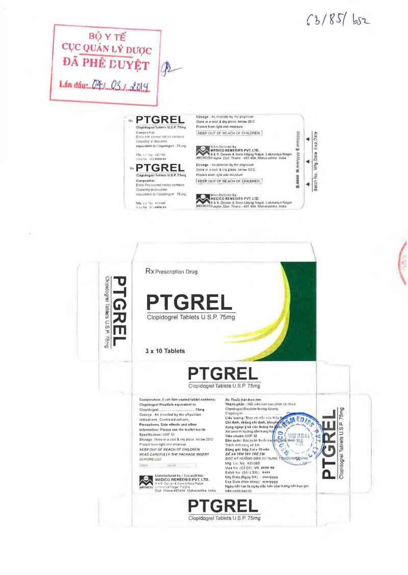 thông tin, cách dùng, giá thuốc Ptgrel - ảnh 0