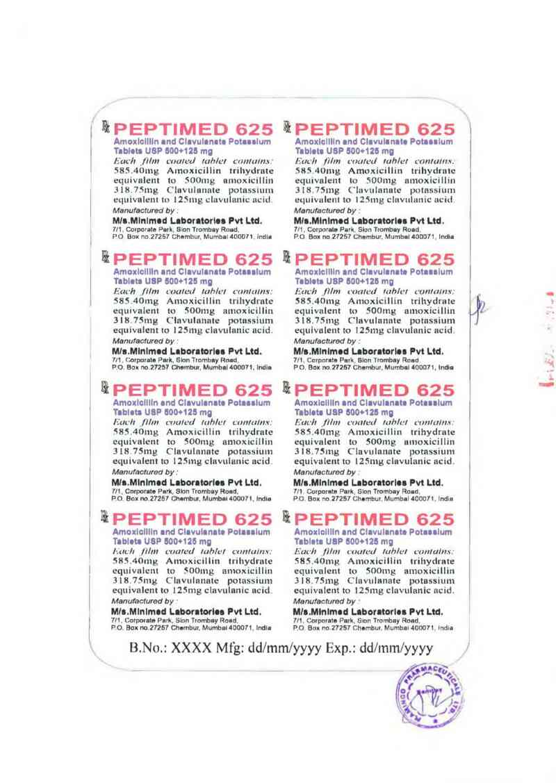 thông tin, cách dùng, giá thuốc Peptimedi 625 - ảnh 1