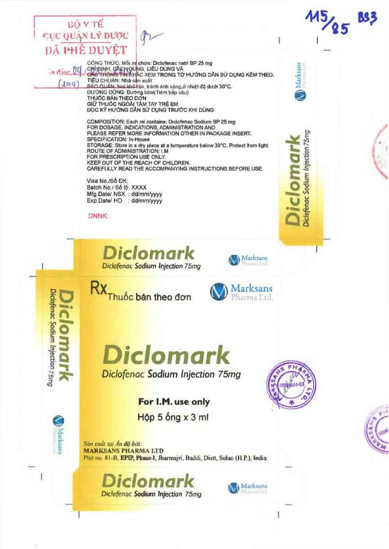 thông tin, cách dùng, giá thuốc Diclomark - ảnh 0