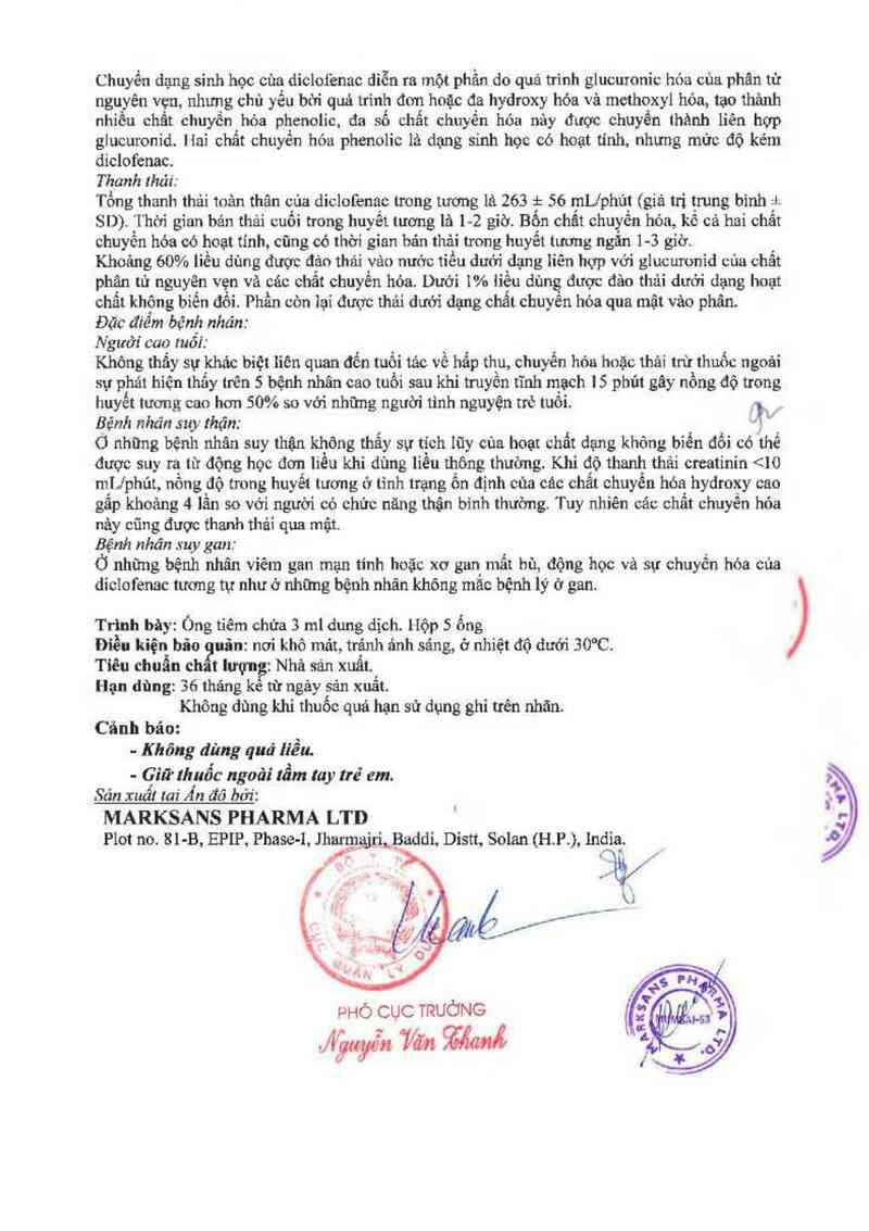 thông tin, cách dùng, giá thuốc Diclomark - ảnh 6
