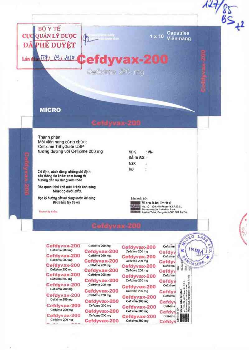 thông tin, cách dùng, giá thuốc Cefdyvax-200 - ảnh 0