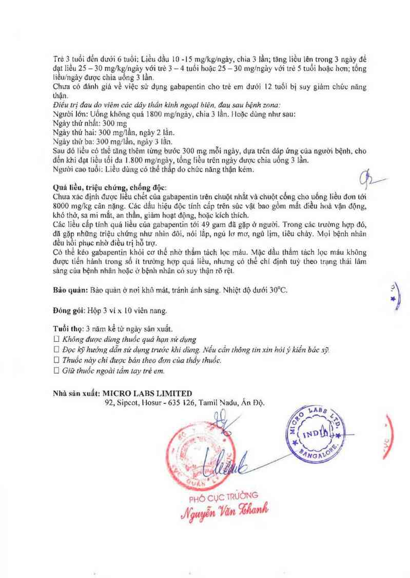 thông tin, cách dùng, giá thuốc Gabalept - 300 - ảnh 4