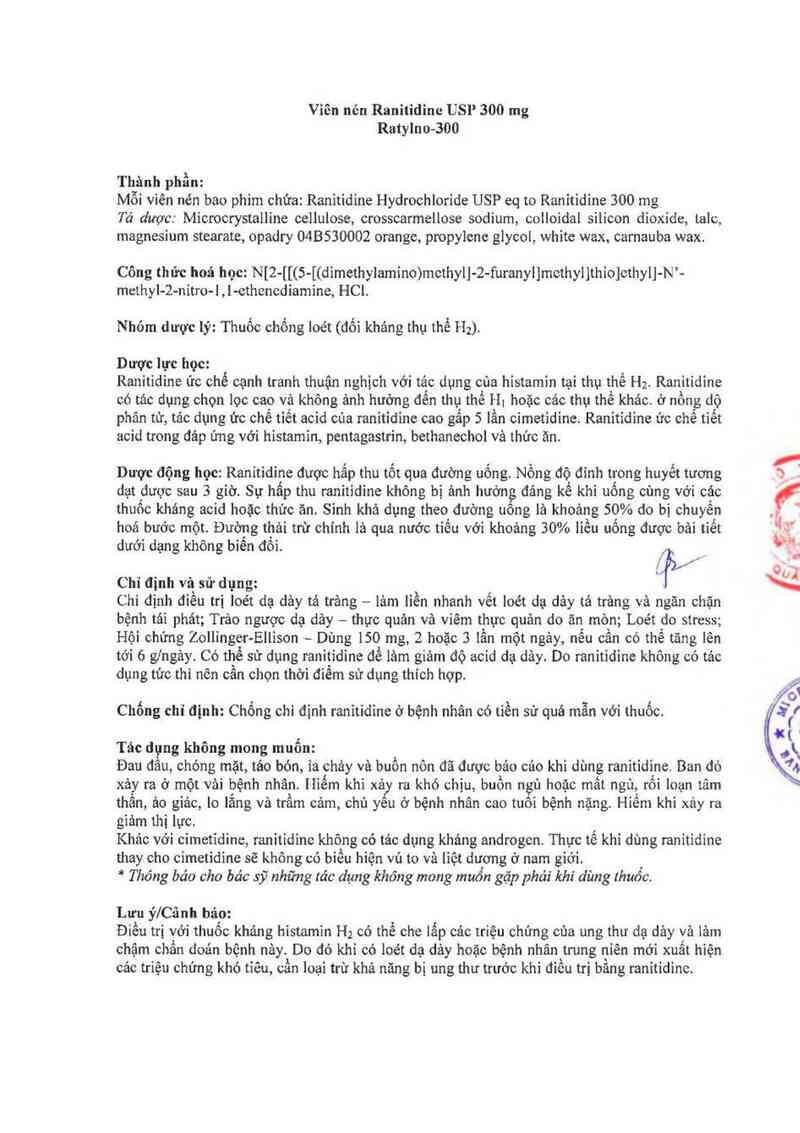 thông tin, cách dùng, giá thuốc Ratylno-300 - ảnh 1
