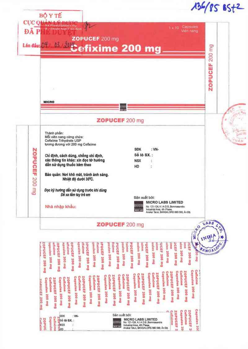thông tin, cách dùng, giá thuốc Zopucef-200 - ảnh 0