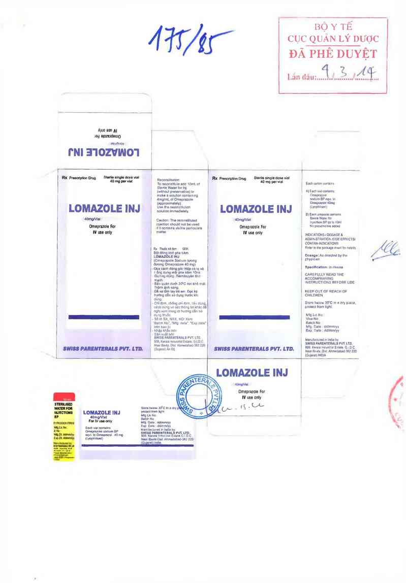 thông tin, cách dùng, giá thuốc Lomazole Inj. - ảnh 0