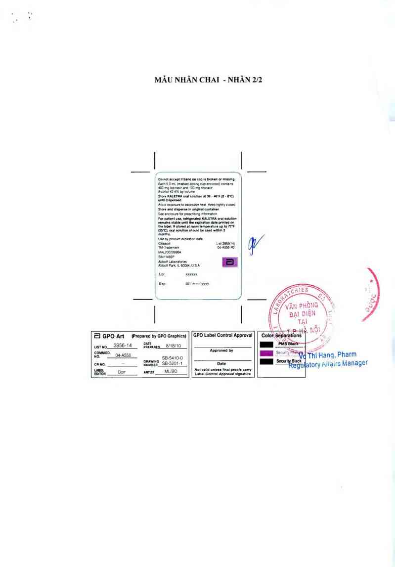 thông tin, cách dùng, giá thuốc Kaletra - ảnh 3