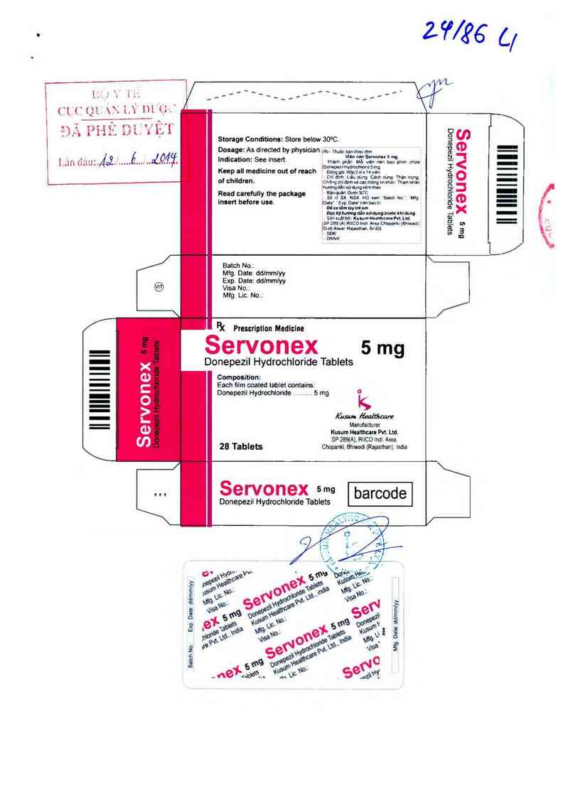 thông tin, cách dùng, giá thuốc Servonex Tablets 10mg - ảnh 0