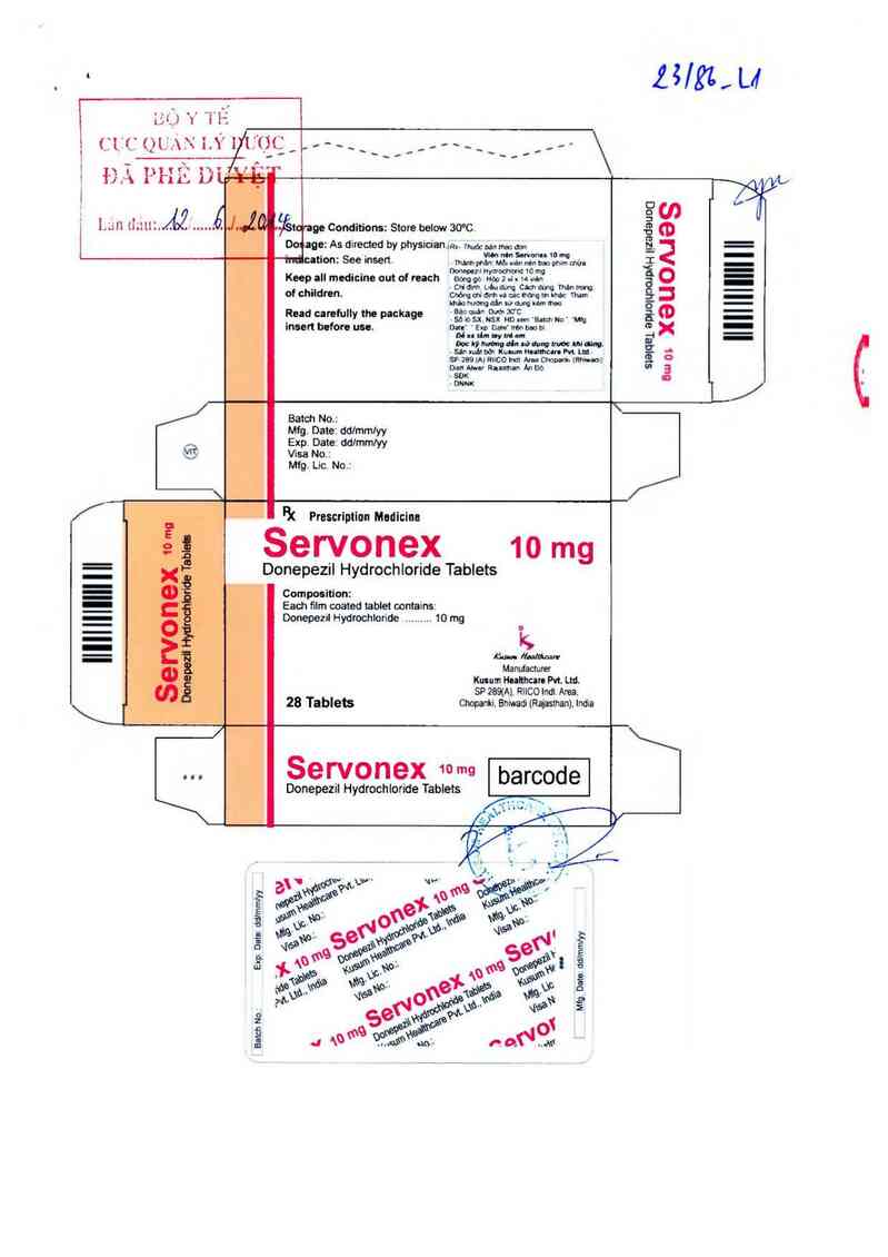 thông tin, cách dùng, giá thuốc Servonex Tablets 5mg - ảnh 0