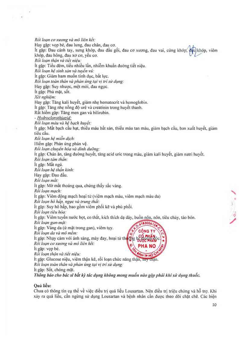 thông tin, cách dùng, giá thuốc Lousartan - ảnh 12