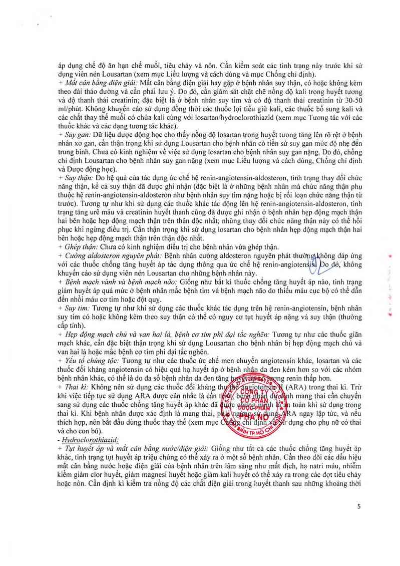 thông tin, cách dùng, giá thuốc Lousartan - ảnh 7