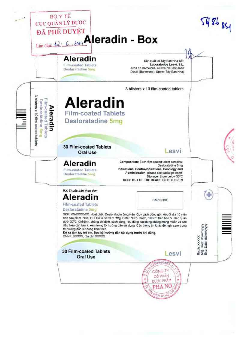 thông tin, cách dùng, giá thuốc Aleradin - ảnh 0