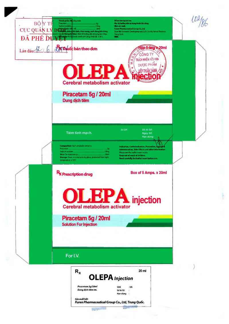 thông tin, cách dùng, giá thuốc Olepa Injection - ảnh 0