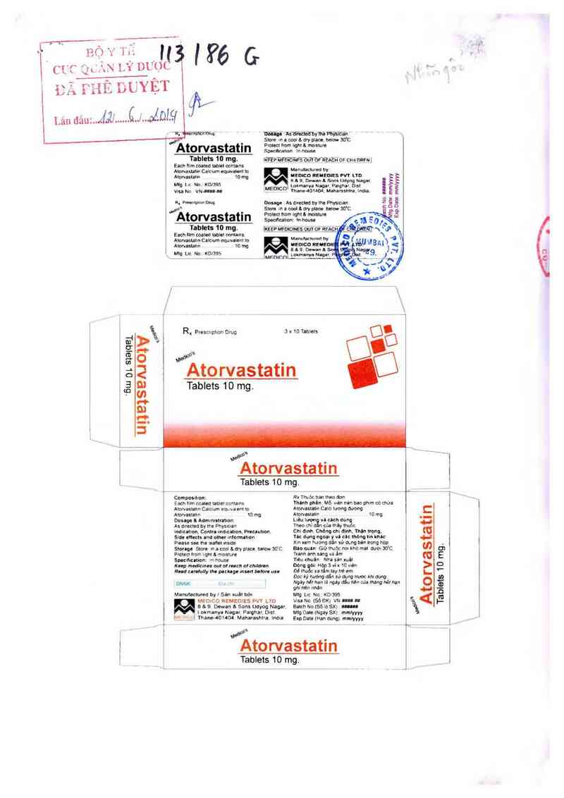 thông tin, cách dùng, giá thuốc Atorvastatin 10mg tablets - ảnh 0