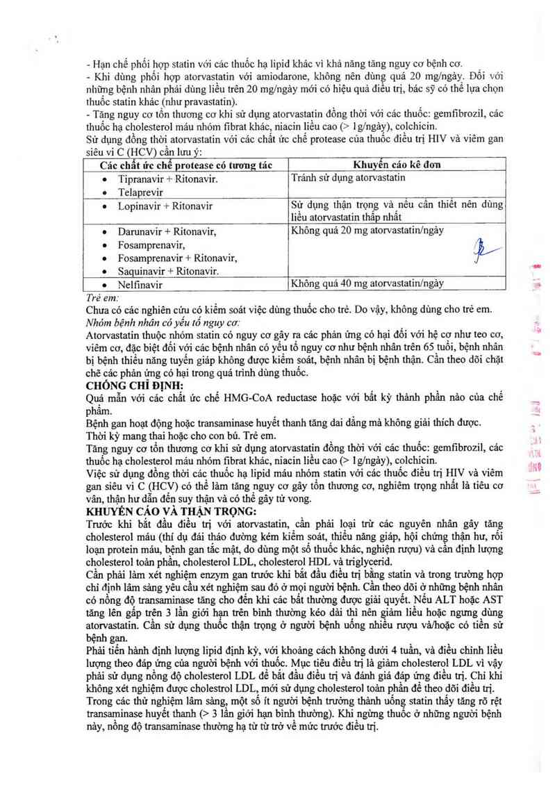 thông tin, cách dùng, giá thuốc Atorvastatin 10mg tablets - ảnh 3