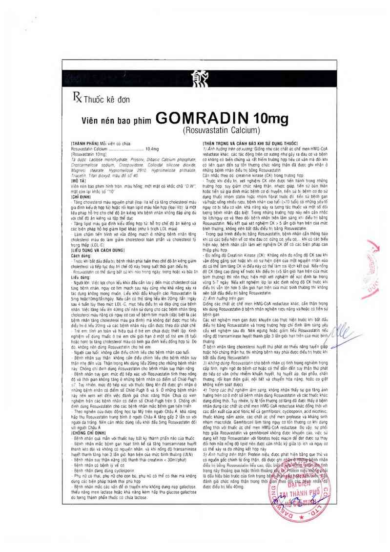 thông tin, cách dùng, giá thuốc Gomradin - ảnh 3