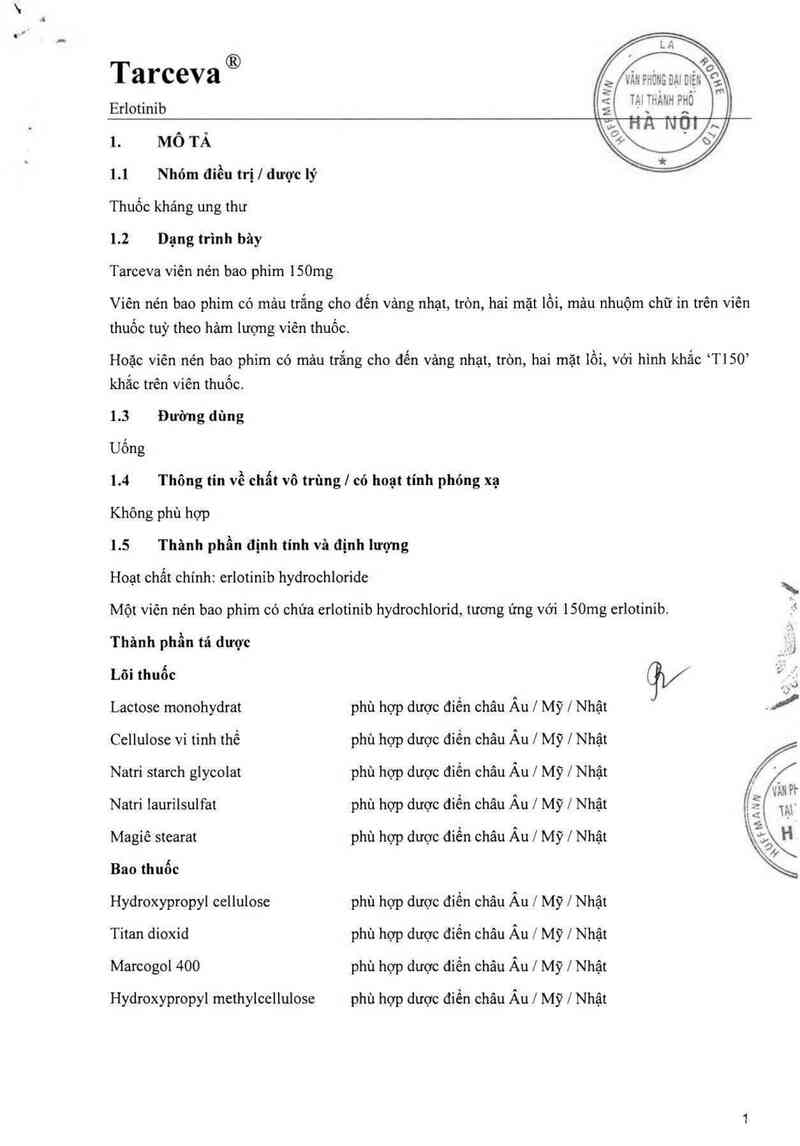 thông tin, cách dùng, giá thuốc Tarceva - ảnh 2