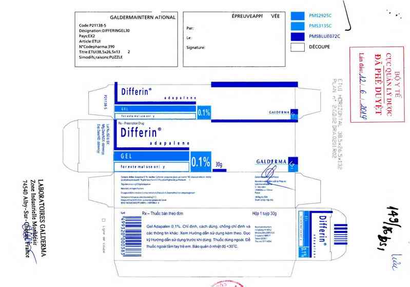 thông tin, cách dùng, giá thuốc Differin Gel 0,1% - ảnh 0