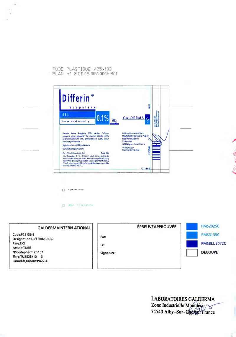 thông tin, cách dùng, giá thuốc Differin Gel 0,1% - ảnh 1