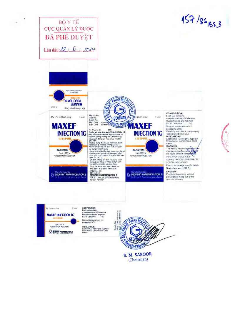 thông tin, cách dùng, giá thuốc Maxef Injection 1g - ảnh 0