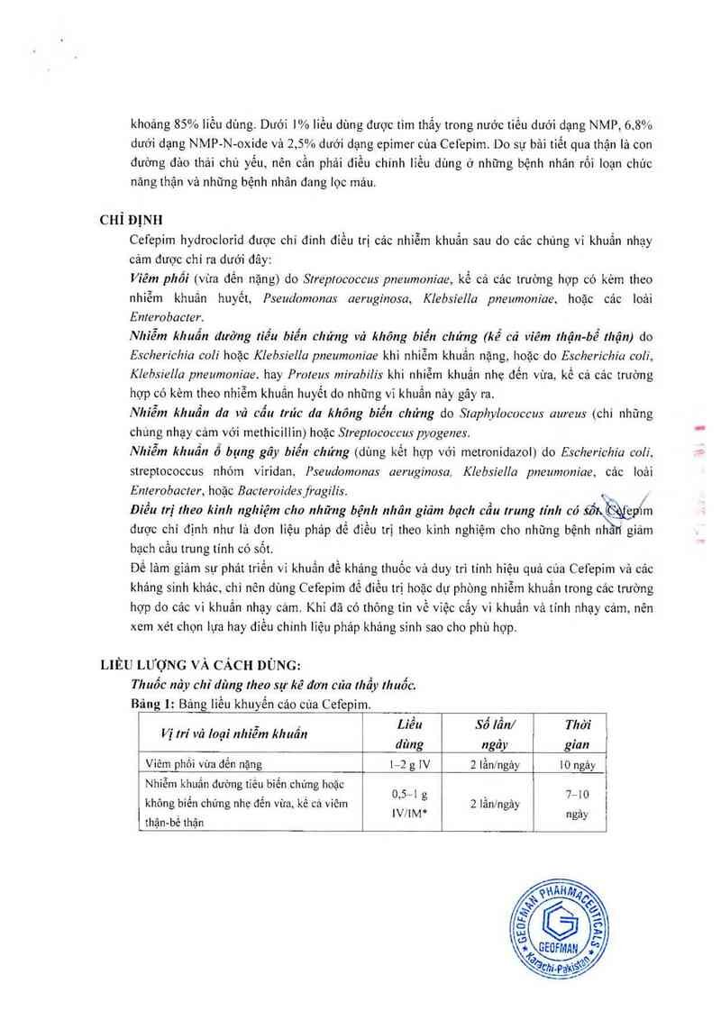 thông tin, cách dùng, giá thuốc Maxef Injection 1g - ảnh 3
