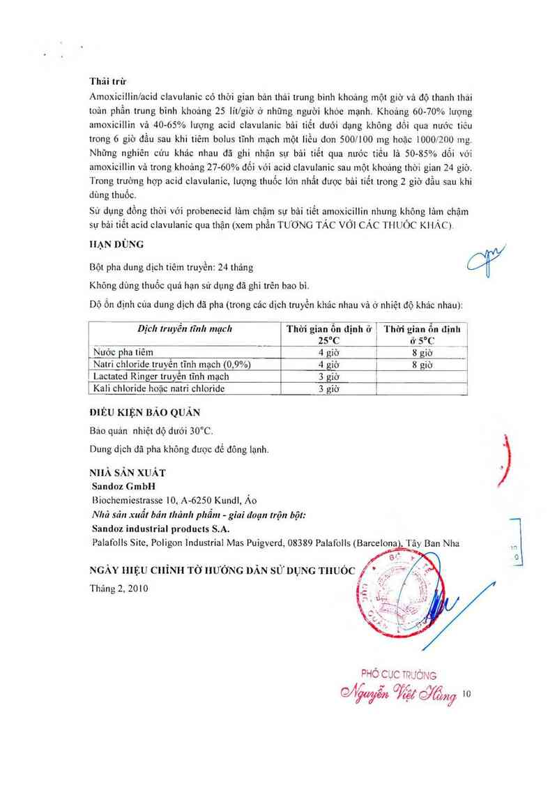 thông tin, cách dùng, giá thuốc Amoksiklav 1.2g - ảnh 11