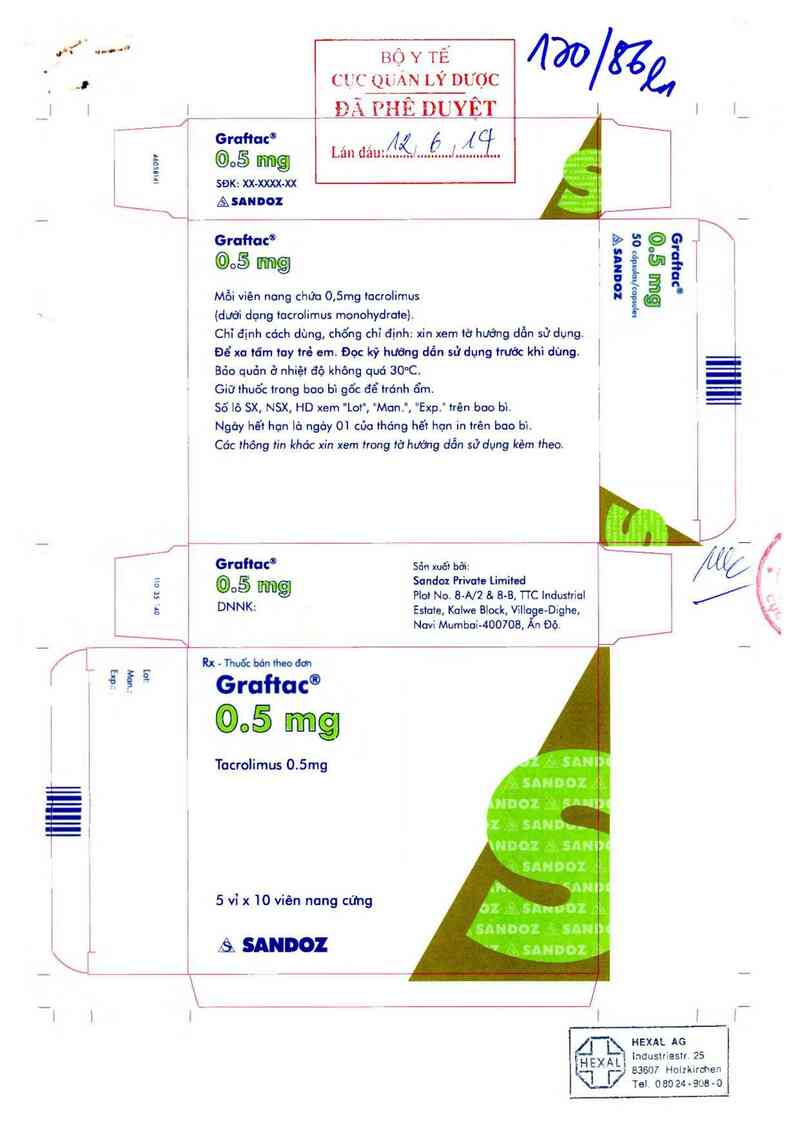 thông tin, cách dùng, giá thuốc Graftac 0,5mg - ảnh 0