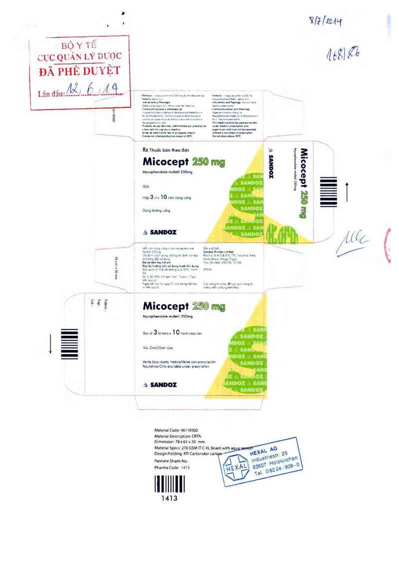 thông tin, cách dùng, giá thuốc Micocept 250mg - ảnh 0