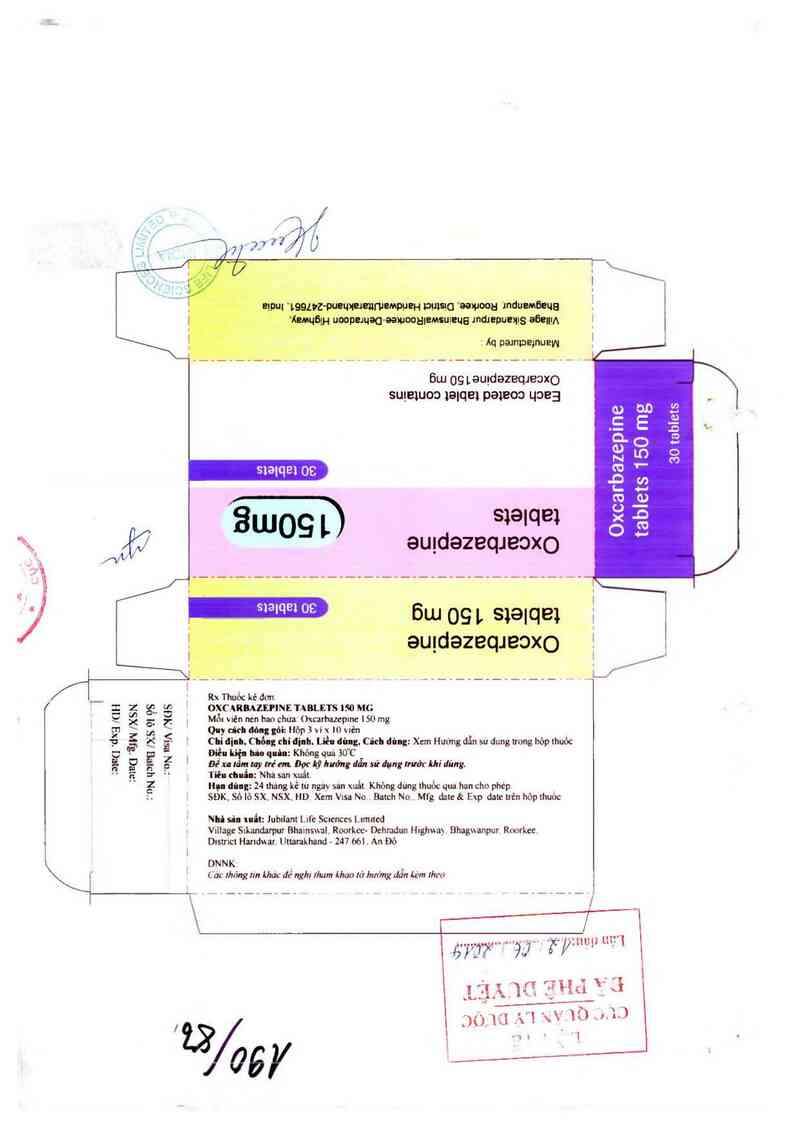 thông tin, cách dùng, giá thuốc Oxcarbazepine Tablets 150mg - ảnh 0