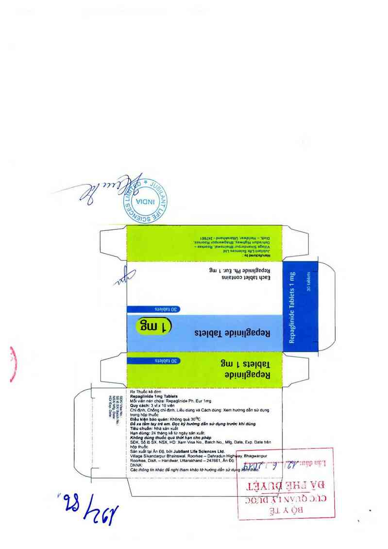 thông tin, cách dùng, giá thuốc Repaglinide 1mg tablets - ảnh 0