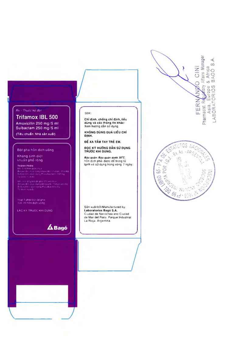 thông tin, cách dùng, giá thuốc Trifamox IBL 500 - ảnh 3