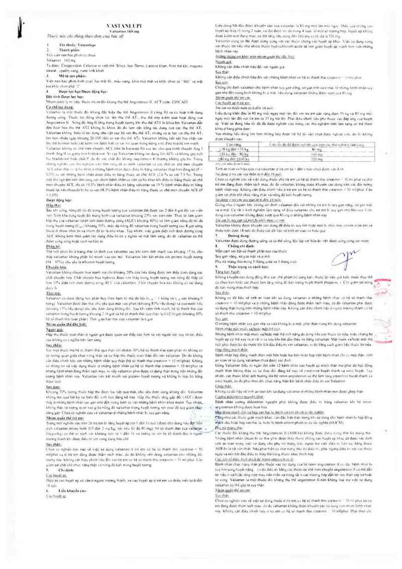 thông tin, cách dùng, giá thuốc Vastanlupi - ảnh 1