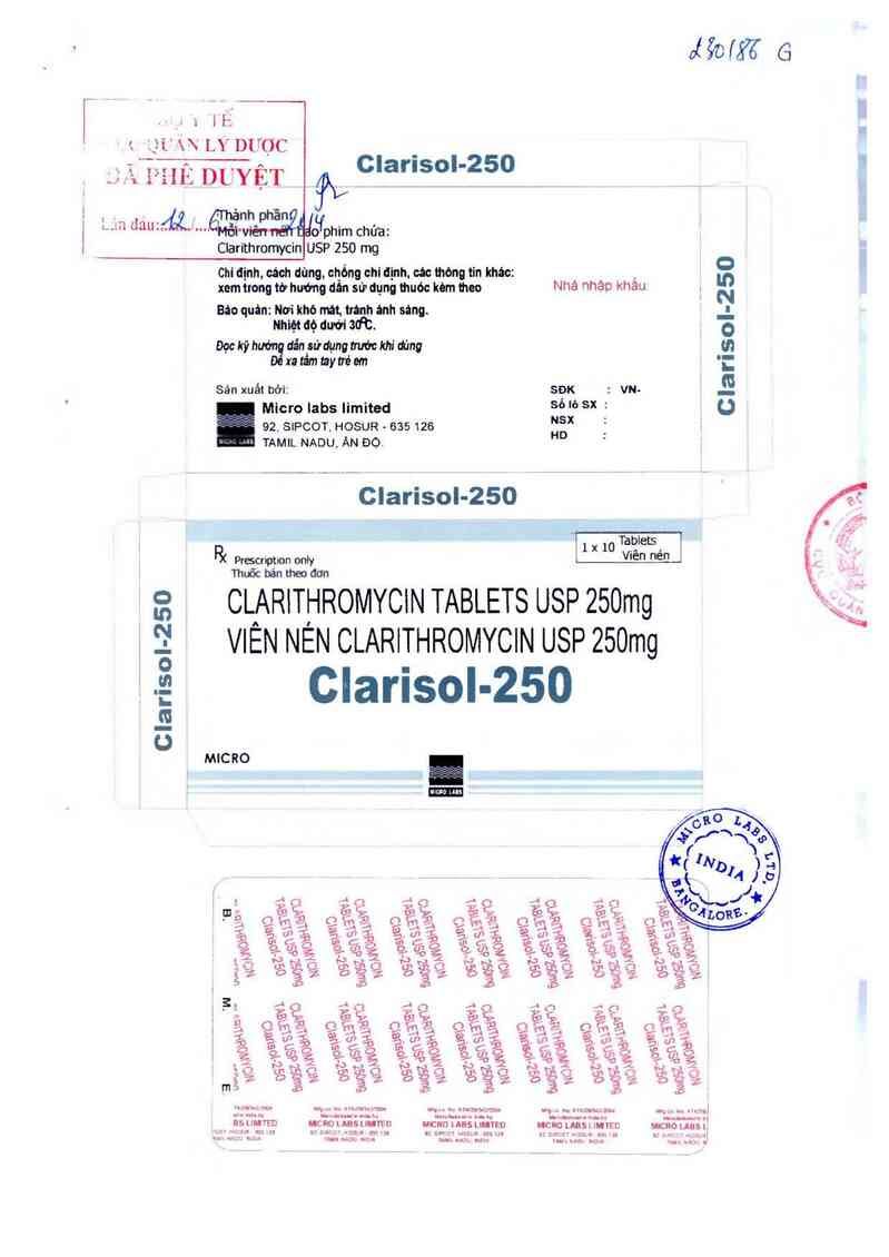 thông tin, cách dùng, giá thuốc Clarisol-250 - ảnh 0