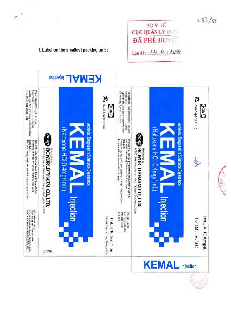 thông tin, cách dùng, giá thuốc Kemal inj. - ảnh 0