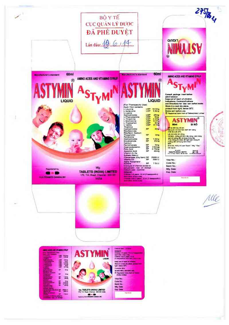 thông tin, cách dùng, giá thuốc Astymin Liquid - ảnh 0