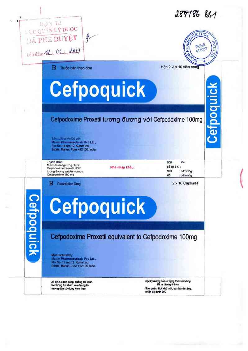 thông tin, cách dùng, giá thuốc Cefpoquick - ảnh 0