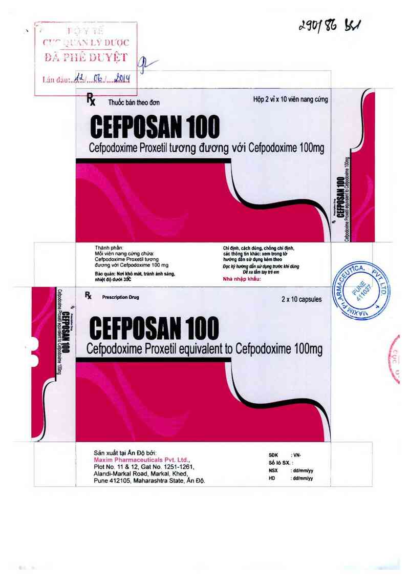 thông tin, cách dùng, giá thuốc Cefposan 100 - ảnh 0