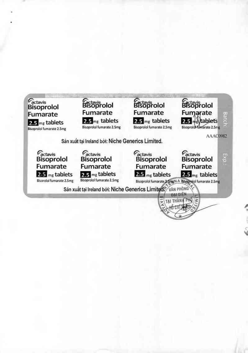 thông tin, cách dùng, giá thuốc Bisoprolol Fumarate 2.5mg - ảnh 2
