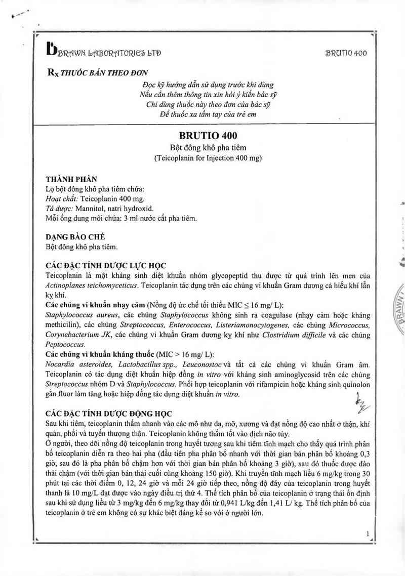 thông tin, cách dùng, giá thuốc Brutio 400 - ảnh 2