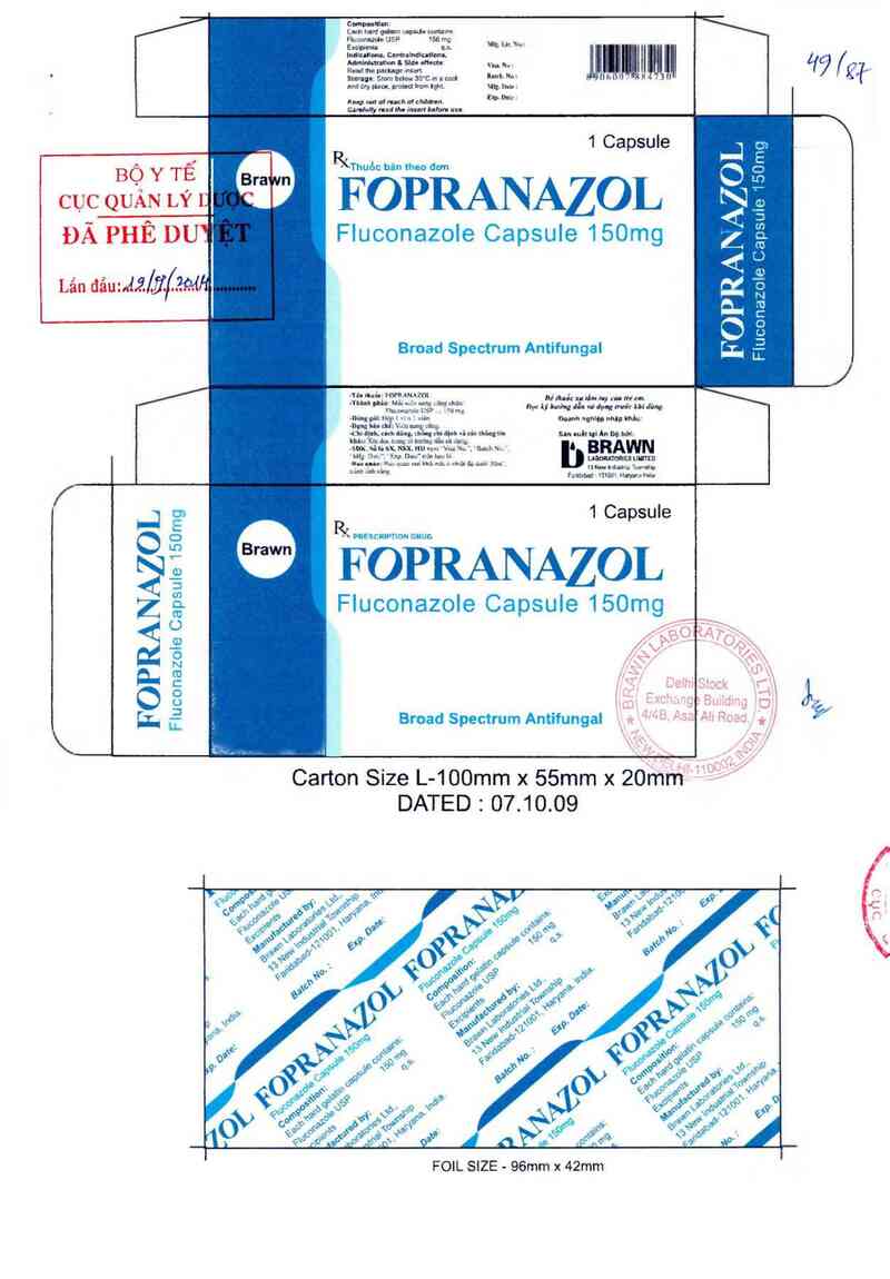 thông tin, cách dùng, giá thuốc Fopranazol - ảnh 0