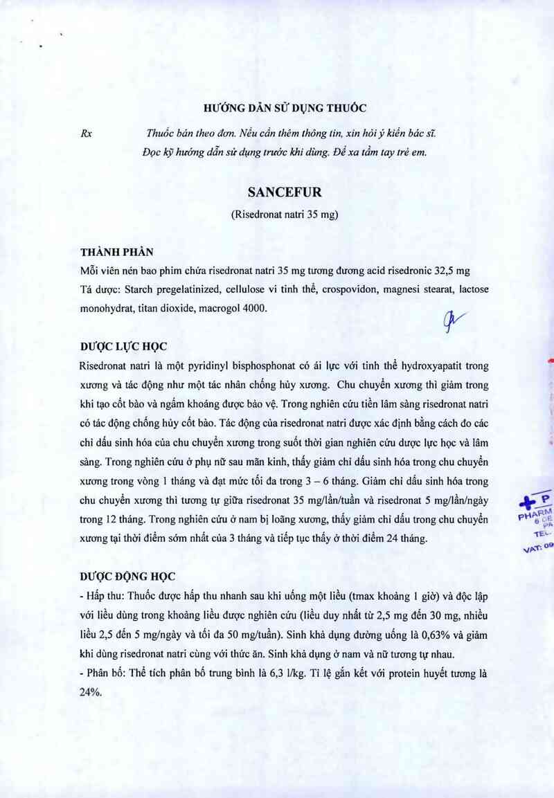 thông tin, cách dùng, giá thuốc Sancefur - ảnh 2