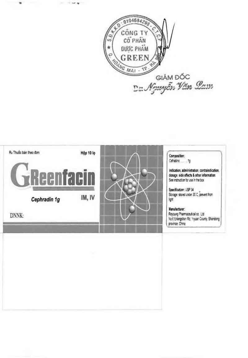 thông tin, cách dùng, giá thuốc Greenfacin - ảnh 3