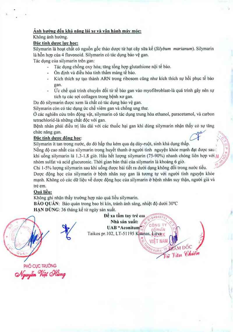 thông tin, cách dùng, giá thuốc Livosil 140mg - ảnh 6