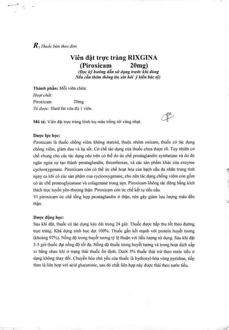 thông tin, cách dùng, giá thuốc Rixgina - ảnh 1