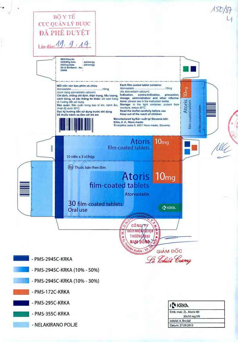thông tin, cách dùng, giá thuốc Atoris 10mg - ảnh 0