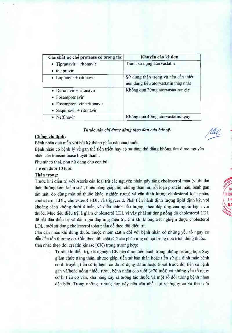 thông tin, cách dùng, giá thuốc Atoris 10mg - ảnh 5