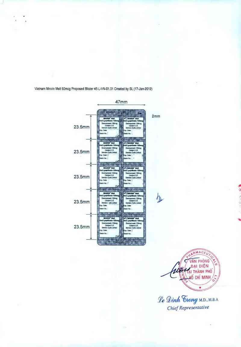 thông tin, cách dùng, giá thuốc Minirin Melt - ảnh 2